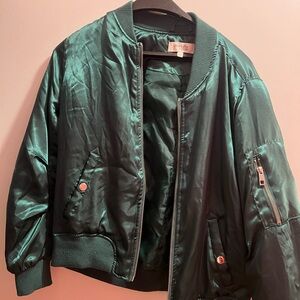 Charlotte Russe Green Bomber Jacket